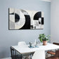 Modern Abstract Minimalist Wall Art Canvas Office Home Room Framed 80x45cm