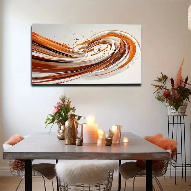 Black White Brown Beige Wall Art Canvas Office Home Room Framed 120x60cm