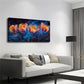 Vibrant Orange Tulips Bloom Wall Art Canvas Office Home Room Framed 120x60cm