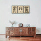 3pcs Vintage Dog Sketches Art Ensemble Metal Print Ready to Hang Art