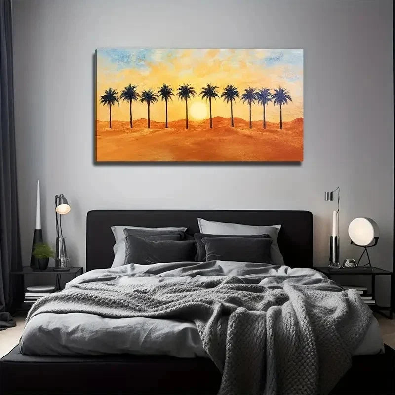 Desert Plant Modern Suitable Wall Art Canvas Office Home Room Framed 120x60cm