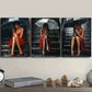 3pcs The girl on the stairs Wall Art Set Canvas Framed 40x60cm - High Quality Print 100% Australian Made Wall Canvas Ready to Hang