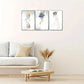 3pcs Black and White Girl with Flowers Metal Print Ready to Hang Art