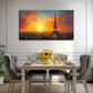 Paris Tower At Sunset Wall Art Canvas Office Home Room Framed 80x45cm