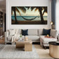 Tropical Beach Sunset Wall Art Canvas Office Home Room Framed 120x60cm