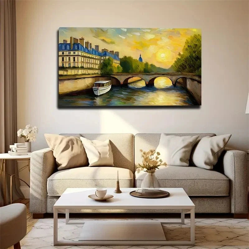 Laid Back European Wall Art Canvas Office Home Room Framed 80x45cm