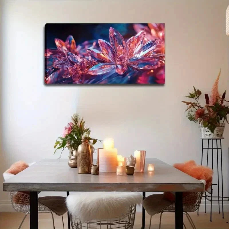 Crystal Design Nordic Style Wall Art Canvas Office Home Room Framed 120x60cm