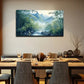 Serene Bamboo Stream Landscape Wall Art Canvas Office Home Room Framed 120x60cm