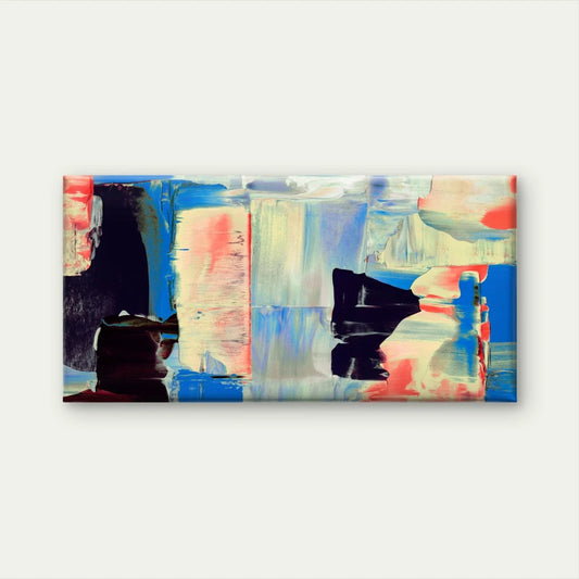 Abstract Acrylic Painting Textured Wall Art Canvas Office Home Framed 80x45cm