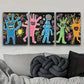 3pcs   Surreal character graffiti Metal Print Ready to Hang Art