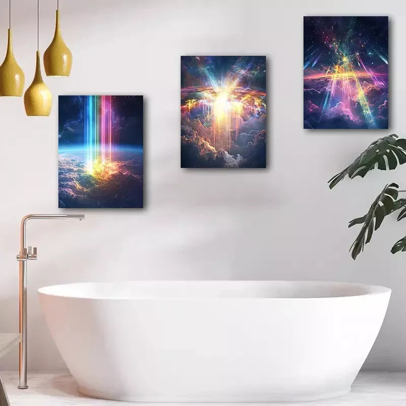 3pcs Elegant Galaxy Canvas Framed 40x60cm - High Quality Print 100% Australian Made Wall Canvas Ready to Hang
