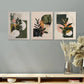 3pcs Abstract Botanical Earth Tone Boho Design Metal Print Ready to Hang Art