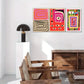 3pcs Bauhaus Art Line Decoration Artwork Metal Print Ready to Hang Art