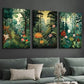 3pcs Tropical Jungle Aesthetic, Bohemian Style  Wall Art Set Canvas Framed 40x60cm - High Quality Print 100% Australian Made Wall Canvas Ready to Hang