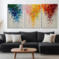 3pcs Vibrant Flower Petals Abstract Perfect Wall Art Set Canvas Framed 40x60cm - High Quality Print 100% Australian Made Wall Canvas Ready to Hang
