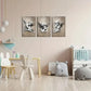 3pcs  3 Vintage Cherub  Metal Print Ready to Hang Art