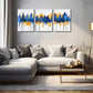 3pcs Vibrant Blue & Golden Tree Design   Wall Art Set Canvas Framed 40x60cm - High Quality Print 100% Australian Made Wall Canvas Ready to Hang