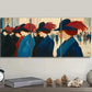 3pcs People in the market Metal Painting Print Ready to Hang Art