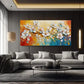 White Cherry Blossom Flowers Wall Art Canvas Office Home Room Framed 80x45cm