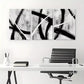 3pcs Black Gray White Geometric Paint Canvas Framed 40x60cm - High Quality Print 100% Australian Made Wall Canvas Ready to Hang
