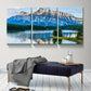 3pcs Turquoise Lake and Mountain Picture  Metal Print Ready to Hang Art
