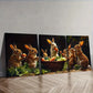 3pcs Rabbit farm Animals Wall Art Set Canvas Framed 40x60cm - High Quality Print 100% Australian Made Wall Canvas Ready to Hang