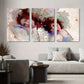 3pcs Female Portraits with Soft Brushstrokes Metal Print Ready to Hang Art