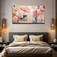 Geometric Blooming Flowers Wall Art Canvas Office Home Room Framed 80x45cm