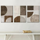 3pcs Bohemian Style Abstract Graphic Metal Print Ready to Hang Art