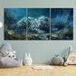 3pcs White Leopard Stunning Golden Eyes Metal Print Ready to Hang Art