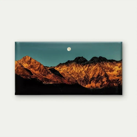 Landscape with Vibrant Mountain Wall Art Canvas Office Home Room Framed 80x45cm