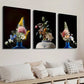 3pcs Vibrant Colorful Flower Bouquets in Vases Wall Art Set Canvas Framed 40x60cm - High Quality Print 100% Australian Made Wall Canvas Ready to Hang