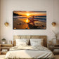 Starfish & Serene Ocean Wall Art Canvas Office Home Room Framed 80x45cm
