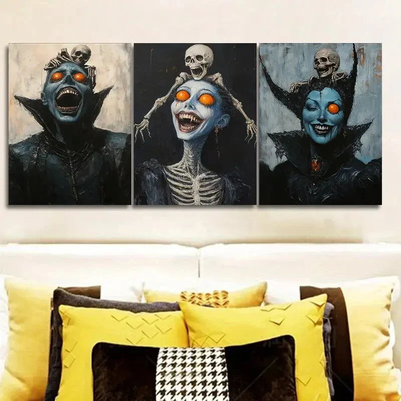 3pcs Forest demon Art Painting Metal Print Ready to Hang Art
