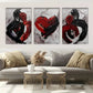 3pcs Modern Abstract Love And Sadness  Metal Print Ready to Hang Art
