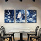 3pcs Enchanting Woman Butterflies Perfect Wall Art Set Canvas Framed 40x60cm - High Quality Print 100% Australian Made Wall Canvas Ready to Hang