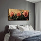 Elegant Pink Roses Green Leaves Wall Art Canvas Office Home Room Framed 120x60cm