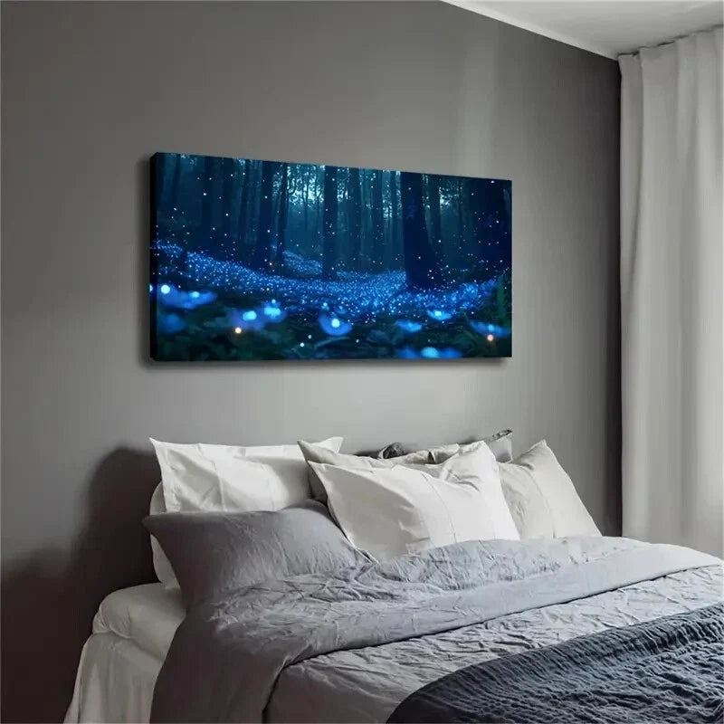 A Quiet And Mysterious Forest Wall Art Canvas Office Home Room Framed 120x60cm