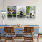 3pcs Black and White Zen Gray Green Metal Print Ready to Hang Art