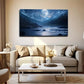 Serene Moonlit River Reflection Wall Art Canvas Office Home Room Framed 120x60cm