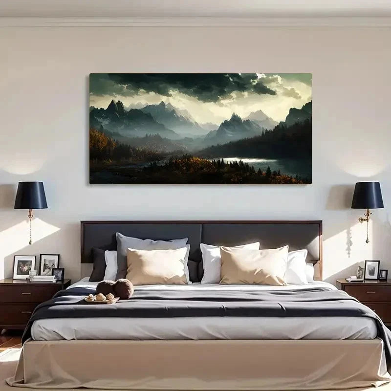 Natural Scenery Mountain Decor Wall Art Canvas Office Home Room Framed 120x60cm