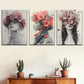 3pcs  Simple Style Prints with Women'S Faces   Wall Art Set Canvas Framed 40x60cm - High Quality Print 100% Australian Made Wall Canvas Ready to Hang
