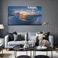 Deco Style Sunset Beach Wall Art Canvas Office Home Room Framed 120x60cm