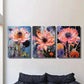 3pcs Modern Retro Cornflower Landscape Metal Print Ready to Hang Art