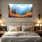 Continuous Snow Mountain Hills Wall Art Canvas Office Home Room Framed 120x60cm