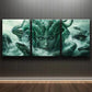 3pcs Abstract Snakes Stunning Blue Eyes Metal Print Ready to Hang Art