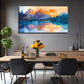 Lake View Landscape Nature Wall Art Canvas Office Home Room Framed 80x45cm