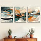 3pcs Featuring Modern Abstract Graffiti Colorful Metal Print Ready to Hang Art