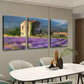 3pcs Lavender Flower Filed Mountain Canvas Framed 40x60cm - High Quality Print 100% Australian Made Wall Canvas Ready to Hang