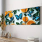 3pcs Blue Butterflies & Orange Tree Perfect Wall Wall Art Set Canvas Framed 40x60cm - High Quality Print 100% Australian Made Wall Canvas Ready to Hang
